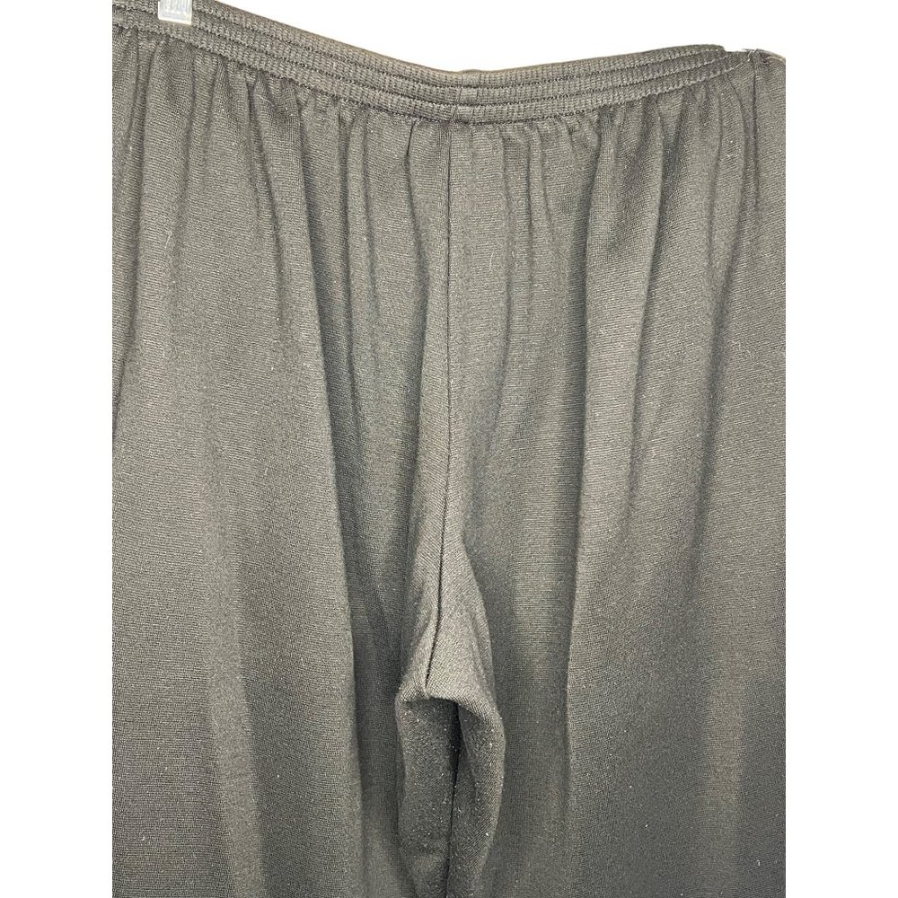 ALFRED DUNNER PETITE Women's Black Pants Size 16P Elastic Waist 2 Side Pockets S - Picture 6 of 12